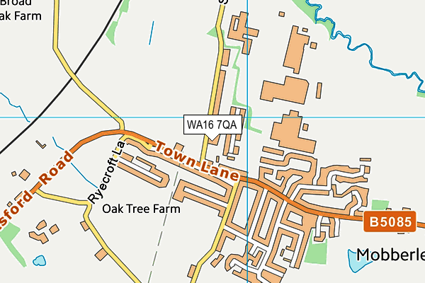 WA16 7QA map - OS VectorMap District (Ordnance Survey)