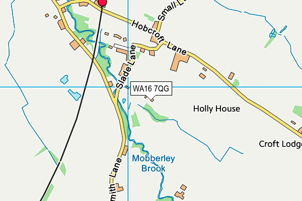 WA16 7QG map - OS VectorMap District (Ordnance Survey)