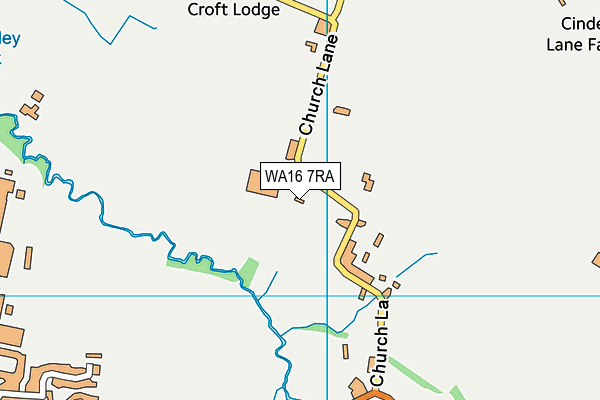WA16 7RA map - OS VectorMap District (Ordnance Survey)