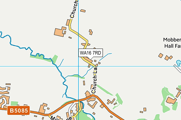 WA16 7RD map - OS VectorMap District (Ordnance Survey)