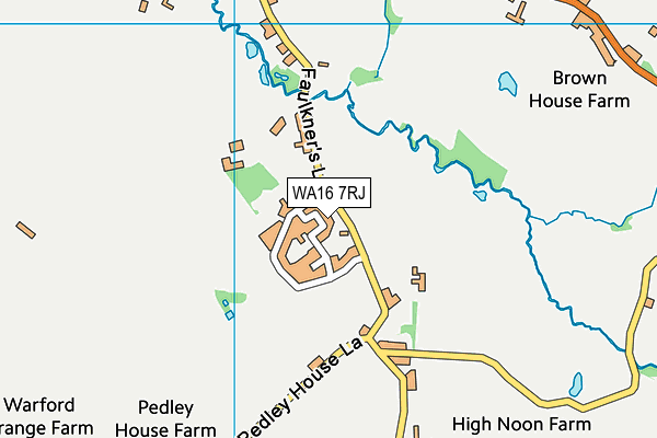 WA16 7RJ map - OS VectorMap District (Ordnance Survey)