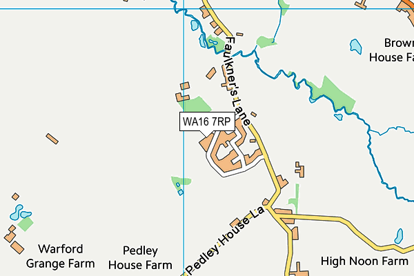 WA16 7RP map - OS VectorMap District (Ordnance Survey)