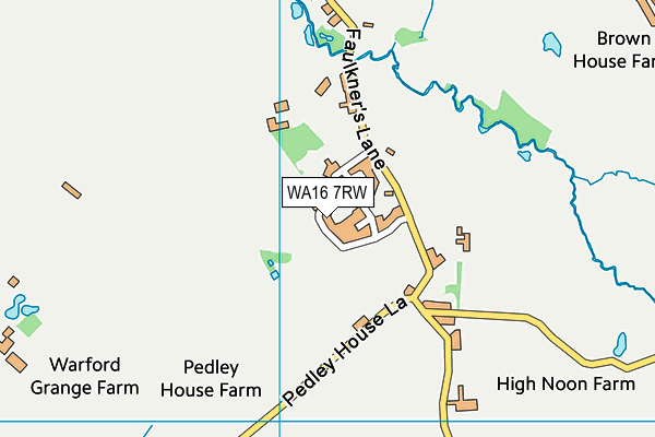 WA16 7RW map - OS VectorMap District (Ordnance Survey)