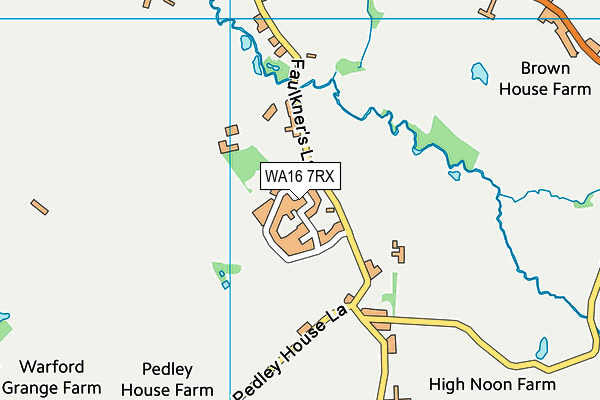 WA16 7RX map - OS VectorMap District (Ordnance Survey)