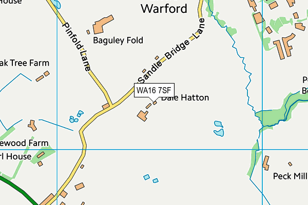 WA16 7SF map - OS VectorMap District (Ordnance Survey)