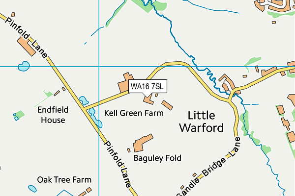 WA16 7SL map - OS VectorMap District (Ordnance Survey)