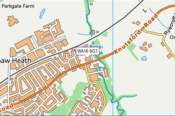 WA16 8GT map - OS VectorMap District (Ordnance Survey)