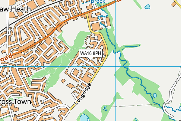 WA16 8PH map - OS VectorMap District (Ordnance Survey)