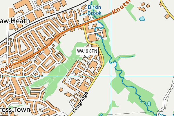 WA16 8PN map - OS VectorMap District (Ordnance Survey)