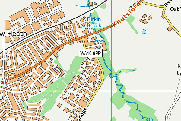 WA16 8PP map - OS VectorMap District (Ordnance Survey)