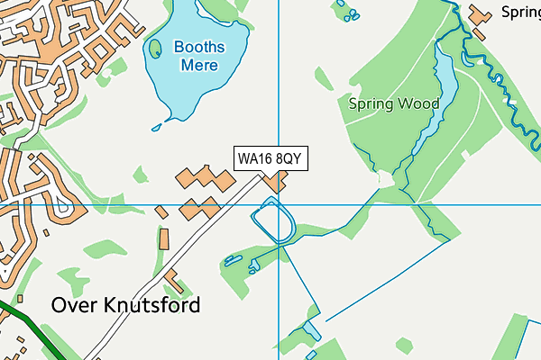 WA16 8QY map - OS VectorMap District (Ordnance Survey)