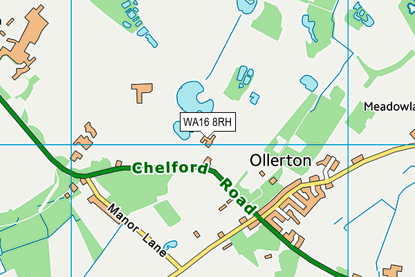 WA16 8RH map - OS VectorMap District (Ordnance Survey)
