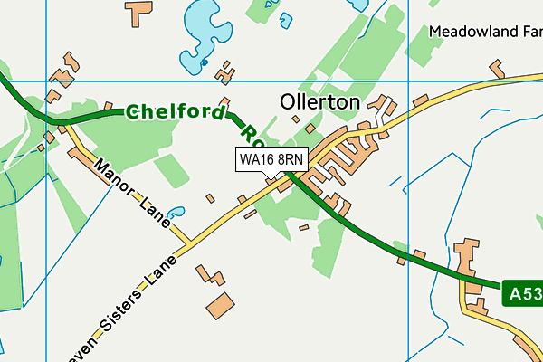 WA16 8RN map - OS VectorMap District (Ordnance Survey)