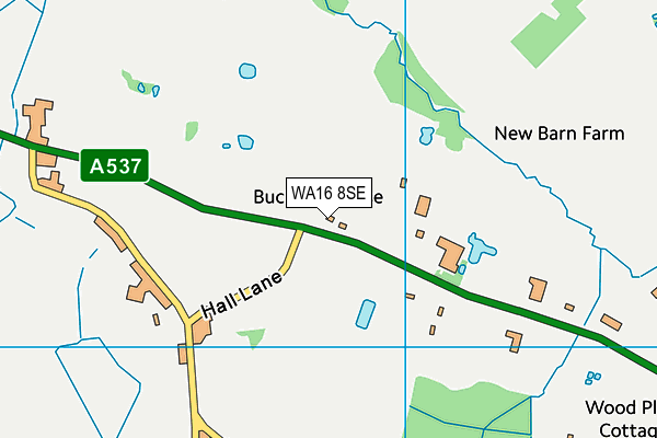 WA16 8SE map - OS VectorMap District (Ordnance Survey)