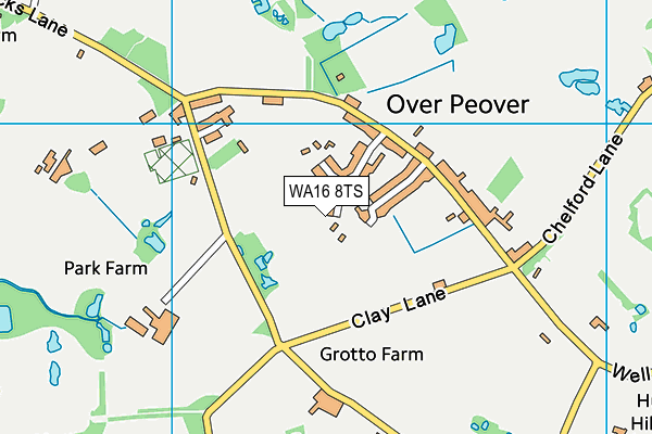WA16 8TS map - OS VectorMap District (Ordnance Survey)