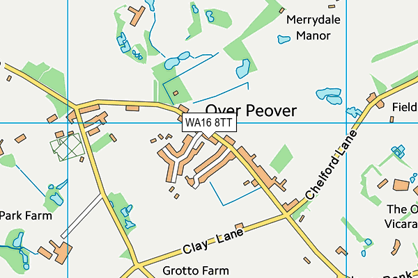 WA16 8TT map - OS VectorMap District (Ordnance Survey)