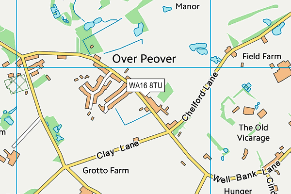 Peover Superior Primary School map (WA16 8TU) - OS VectorMap District (Ordnance Survey)