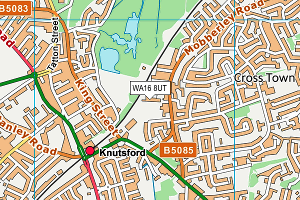 WA16 8UT map - OS VectorMap District (Ordnance Survey)