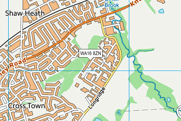 WA16 8ZN map - OS VectorMap District (Ordnance Survey)