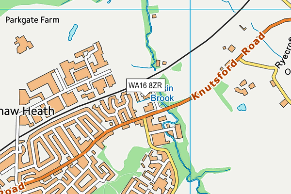 WA16 8ZR map - OS VectorMap District (Ordnance Survey)