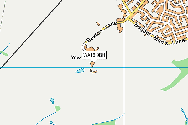 WA16 9BH map - OS VectorMap District (Ordnance Survey)