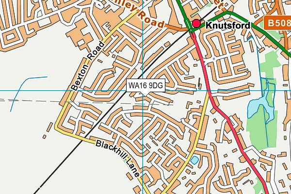 WA16 9DG map - OS VectorMap District (Ordnance Survey)