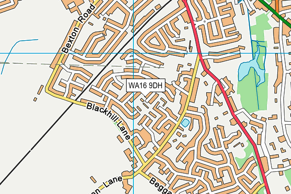 WA16 9DH map - OS VectorMap District (Ordnance Survey)