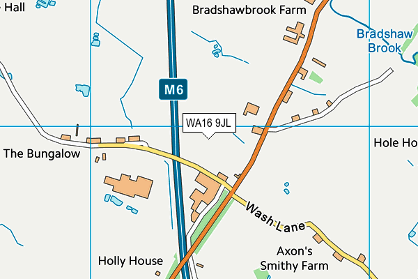 WA16 9JL map - OS VectorMap District (Ordnance Survey)