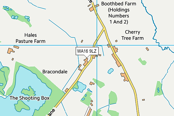 WA16 9LZ map - OS VectorMap District (Ordnance Survey)