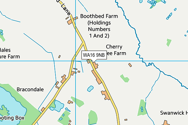 WA16 9NB map - OS VectorMap District (Ordnance Survey)
