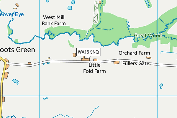 WA16 9NQ map - OS VectorMap District (Ordnance Survey)