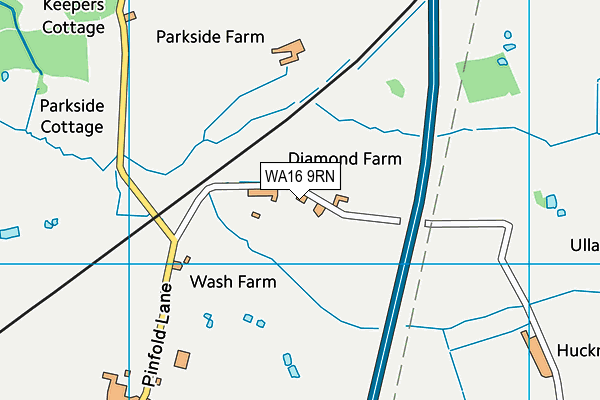 WA16 9RN map - OS VectorMap District (Ordnance Survey)