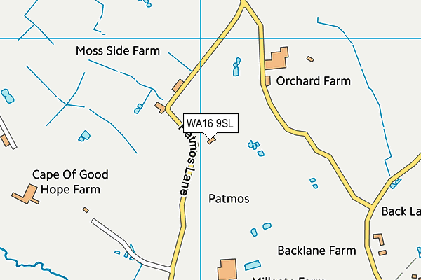 WA16 9SL map - OS VectorMap District (Ordnance Survey)