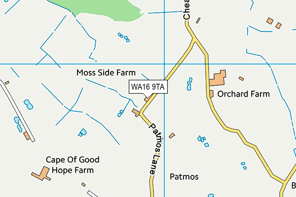 WA16 9TA map - OS VectorMap District (Ordnance Survey)
