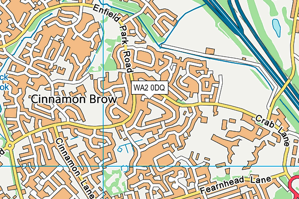 WA2 0DQ map - OS VectorMap District (Ordnance Survey)