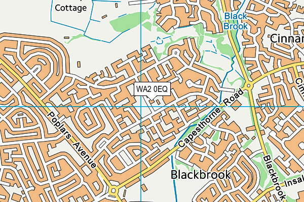 WA2 0EQ map - OS VectorMap District (Ordnance Survey)