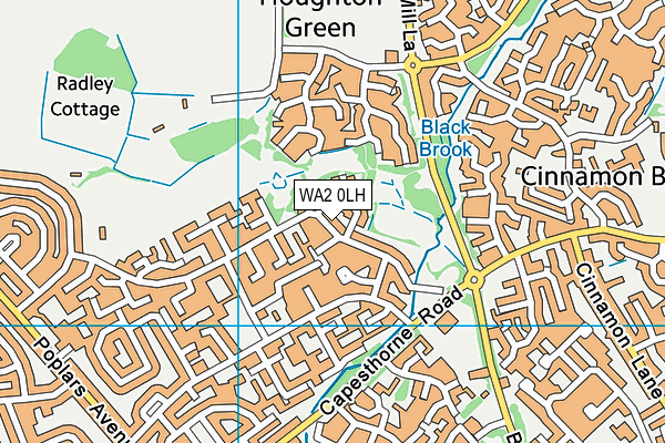 WA2 0LH map - OS VectorMap District (Ordnance Survey)
