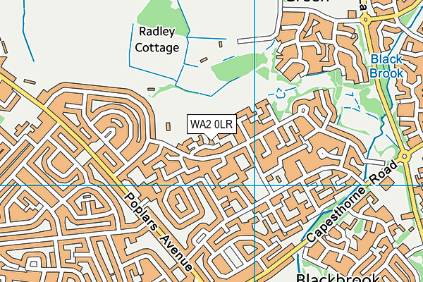 WA2 0LR map - OS VectorMap District (Ordnance Survey)