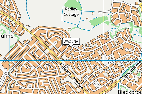 Radley Common Community Centre (Closed) map (WA2 0NA) - OS VectorMap District (Ordnance Survey)
