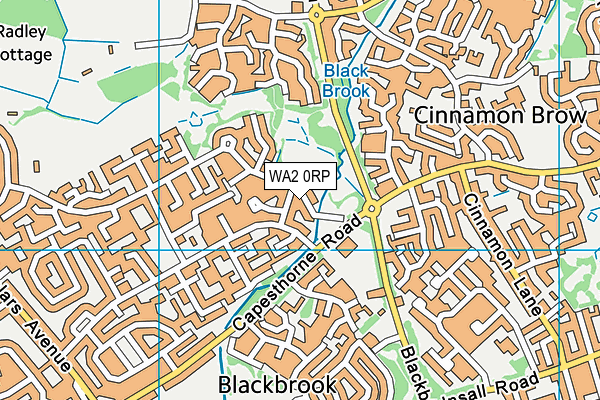 WA2 0RP map - OS VectorMap District (Ordnance Survey)