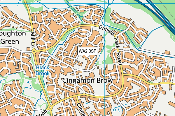 Cinnamon Brow CofE Primary School map (WA2 0SF) - OS VectorMap District (Ordnance Survey)