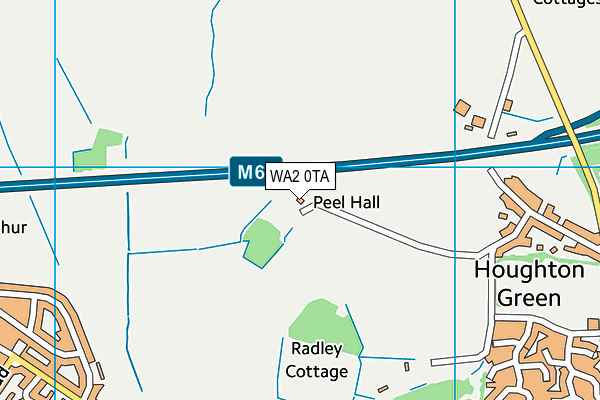 WA2 0TA map - OS VectorMap District (Ordnance Survey)