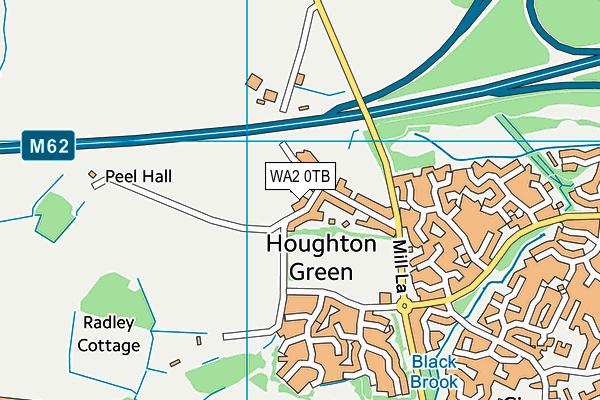 WA2 0TB map - OS VectorMap District (Ordnance Survey)