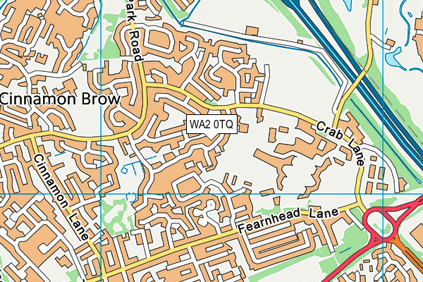 WA2 0TQ map - OS VectorMap District (Ordnance Survey)