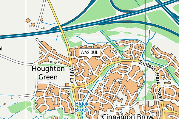 WA2 0UL map - OS VectorMap District (Ordnance Survey)