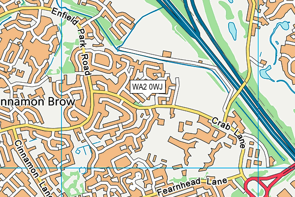 WA2 0WJ map - OS VectorMap District (Ordnance Survey)