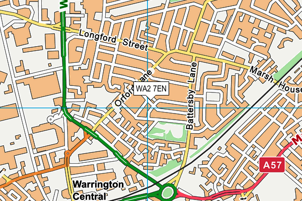 WA2 7EN map - OS VectorMap District (Ordnance Survey)