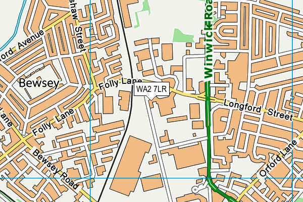 WA2 7LR map - OS VectorMap District (Ordnance Survey)