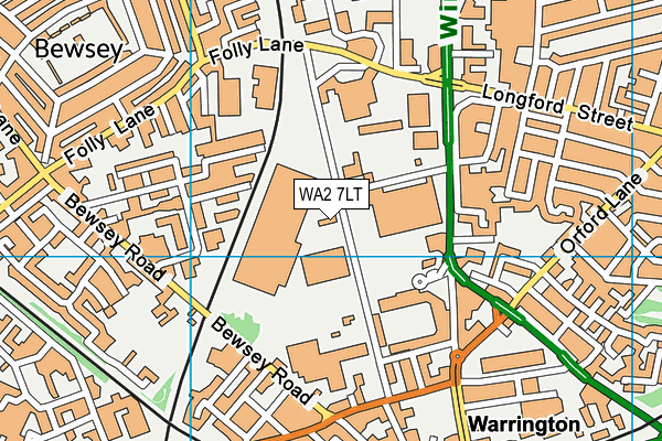 WA2 7LT map - OS VectorMap District (Ordnance Survey)