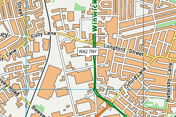 WA2 7NY map - OS VectorMap District (Ordnance Survey)